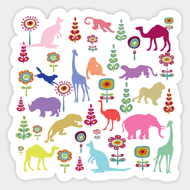 Safari Animals Pattern - Safari Animals Pattern Elephants Giraff
